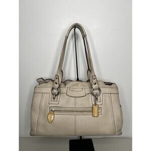 Coach Cream Penelope Shopper Satchel Handbag Shoulder Bag Purse